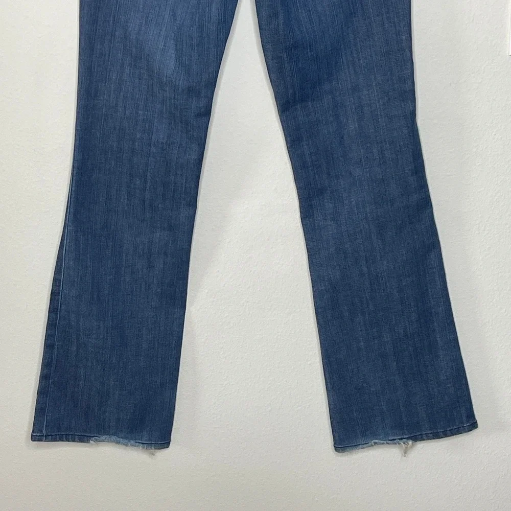 Tory Burch Women Bootcut Jeans Blue Wash Button Fly‎ Size 27
